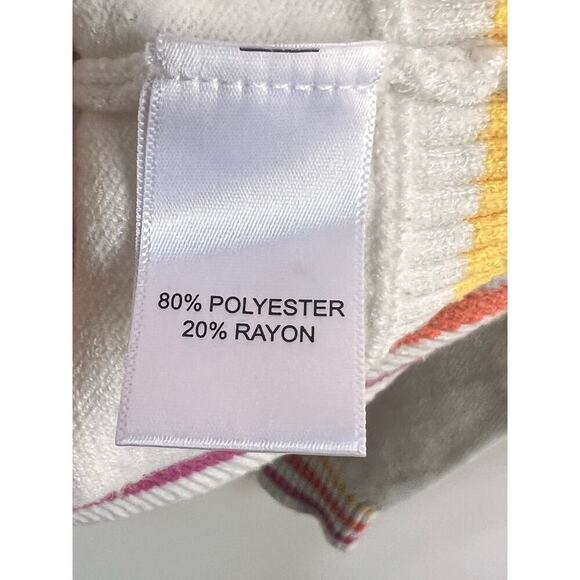 Kerri Rosenthal Get Happy Preppy V Neck Striped Soft Sweater Women's Size S - Picture 6 of 10